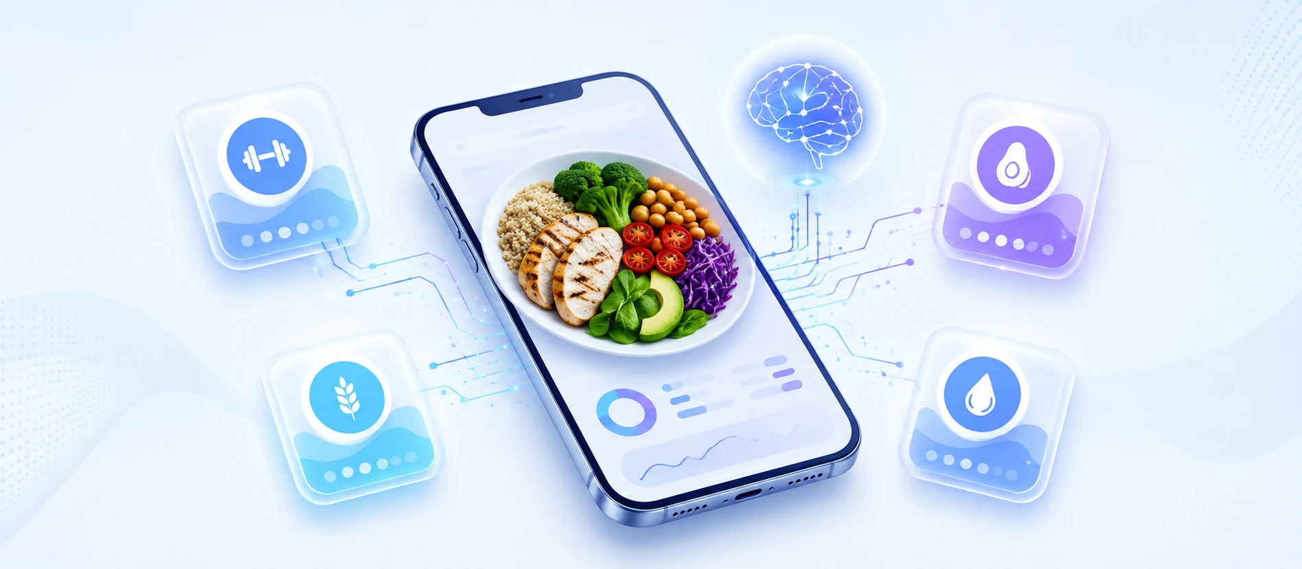 AI nutrition tracking illustration
